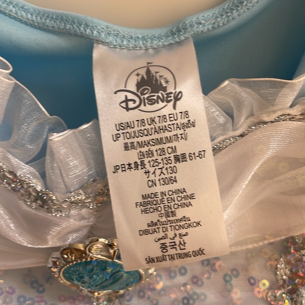 Disney Cinderella Princess Dress Up Costume Dress size 7/8 - Picture 6 of 6